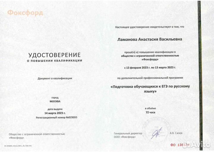 Репетитор по русскому языку и литературе