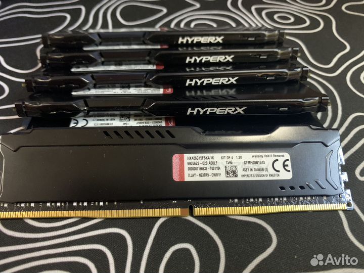 Оперативная память DDR4 Kingston HyperX 8GB и 4GB