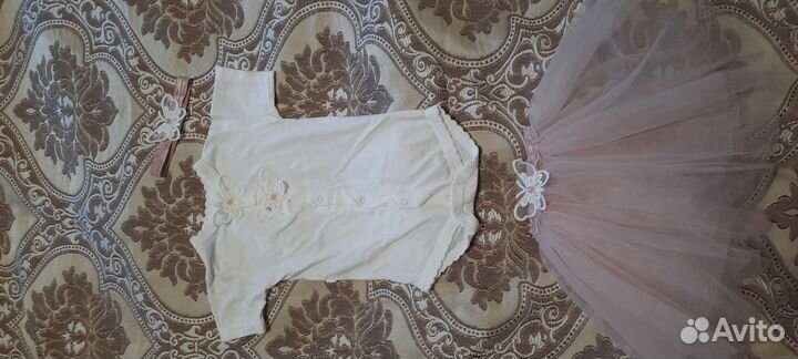 Наряд для девочки, боди, платье 62