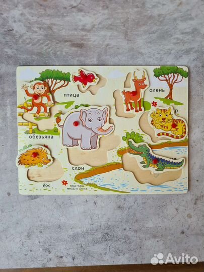 Деревянные пазлы вкладыши