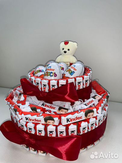 Сладкий подарок. Торт из киндер шоколада