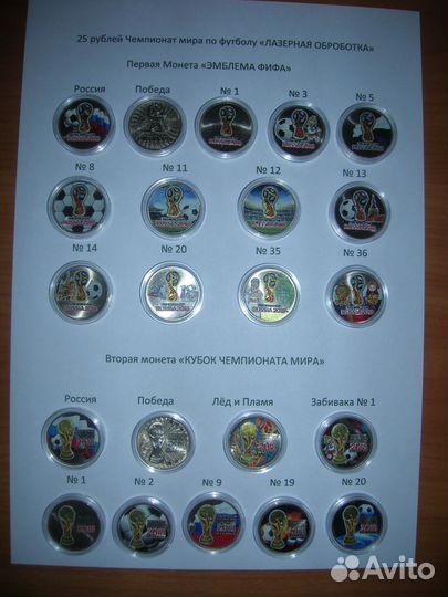 Сувенирные монеты и банкноты чм по футболу 2018 г