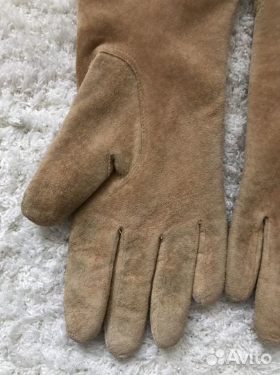 Перчатки из натуральной замши, р. 7,5