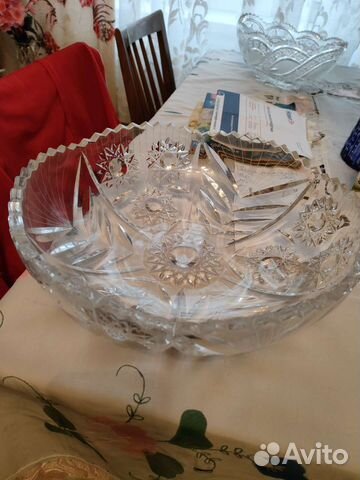 Ваза для фруктов хрусталь