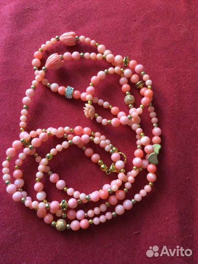 Бусы коралл