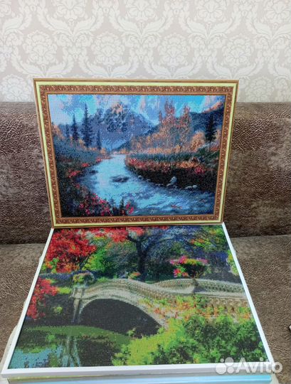 Картина из алмазной мозаики (много)