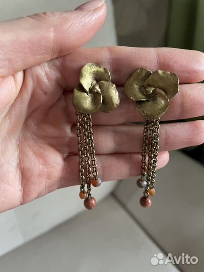 Серьги из латуни