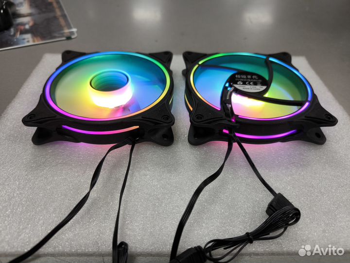 Вентилятор реверсивный Black argb (Halo) PWM