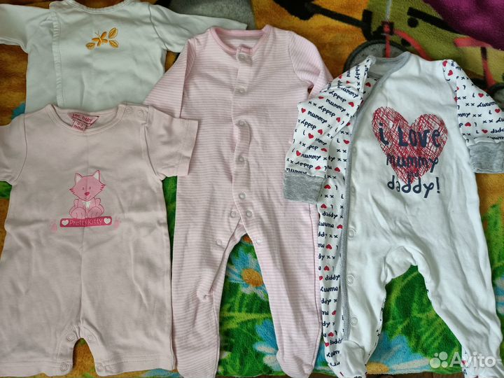 Детские вещи пакетом для девочки от 0 месяцев