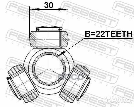 Трипоид 22x30 ford focus II CB4 2008-2011