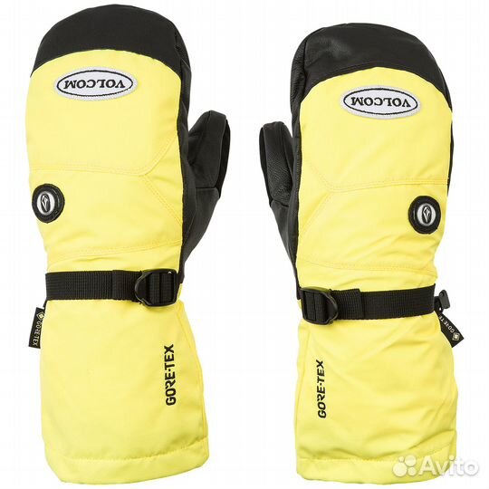 S) варежки М volcom 91 gore-TEX mitt faded lemon