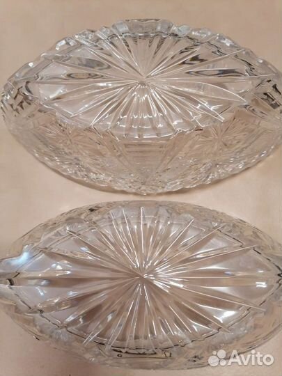 Салатник конфетница хрустальная СССР