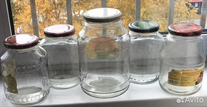 Банки стеклянные (с крышками). Разные