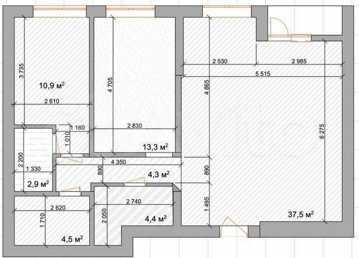 3-к. квартира, 77,5 м², 20/25 эт.