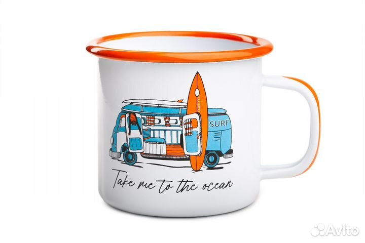 Кружка эмалированная Esmaltec Surf Bus. 350 мл