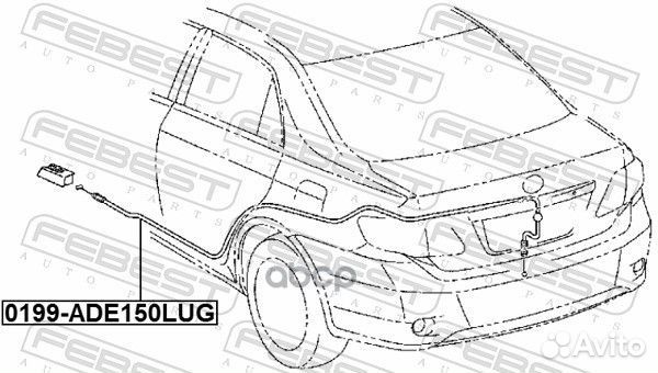 0199ADE150LUG Трос открывания замка крышки бага