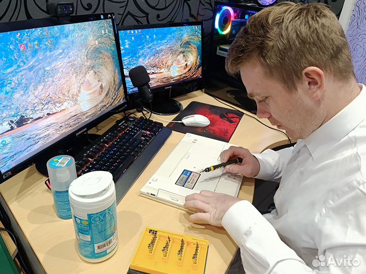 Чистка компьютера,Чистка ноутбука