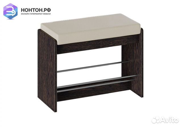 Тумба для обуви Тайм 1 венге цаво / кожзам крем