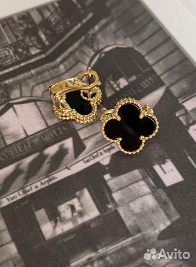 Серьги Van Cleef Vintage Alhambra