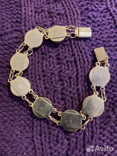 Браслет микромозаика Италия винтаж позолота