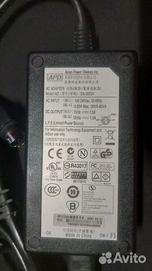 Блок питания Asian Power Devices inc. DA-30C01