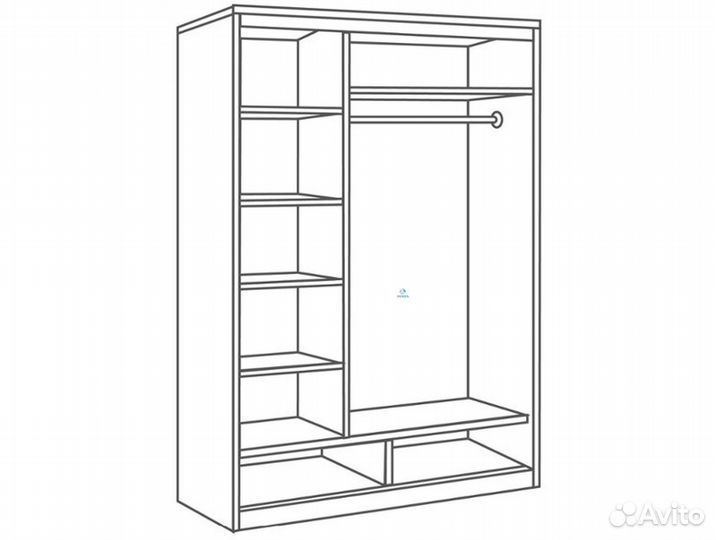 Шкаф-купе. Шкаф для одежды с зеркалом