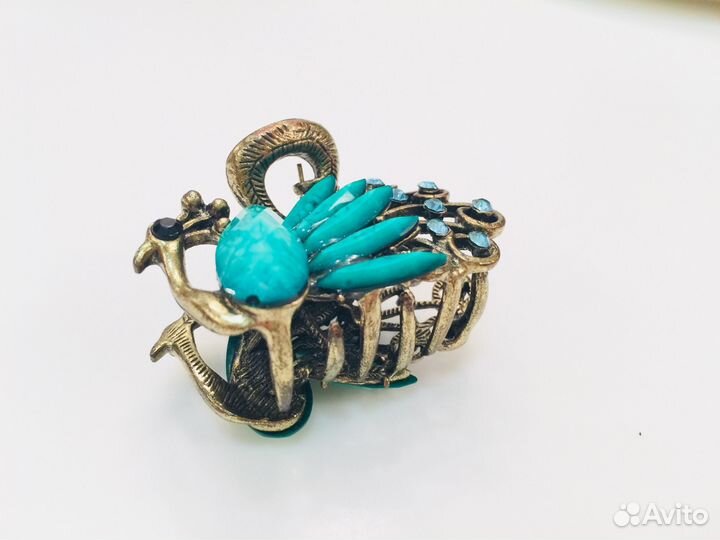 Заколка Павлин