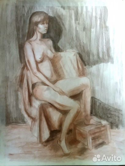 Обнаженная натура, рисунки девушек, графика