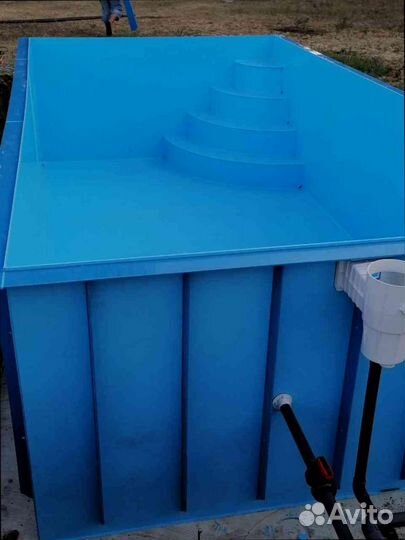 Прямоугольный бассейн пластиковый с гарантией