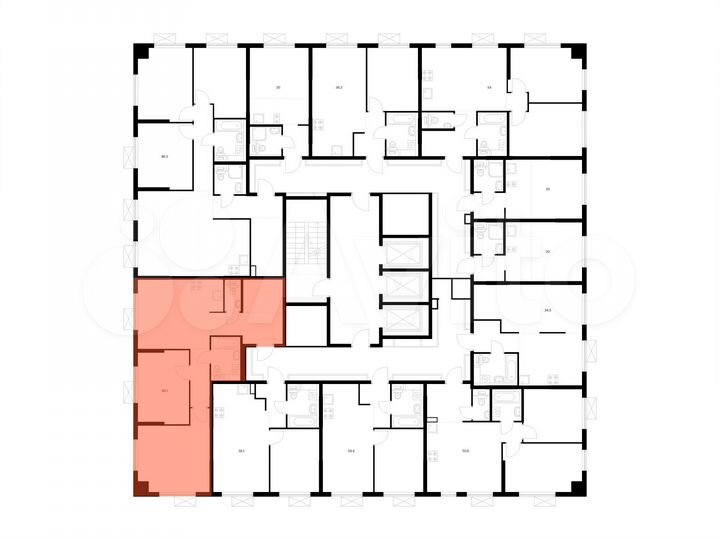 2-к. квартира, 66,1 м², 7/24 эт.