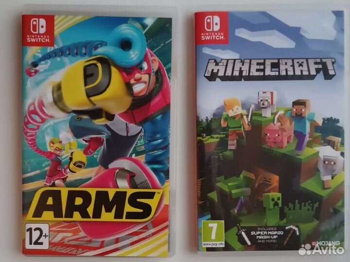 Nintendo switch-arms и Minecraft