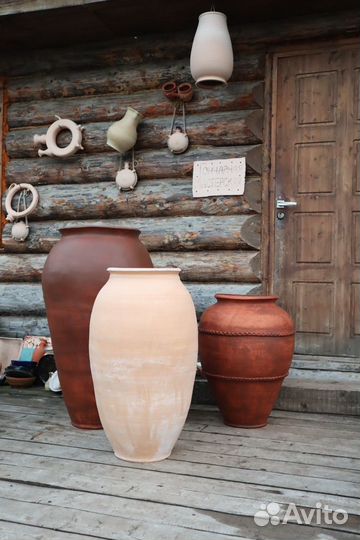 Большие горшки и кувшины, керамика