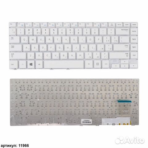 Клавиатура для ноутбука Samsung NP370R5E белая