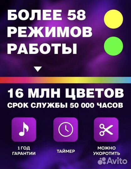 Лента светодиодная RGB с пультом многоцветная