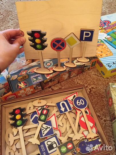 Пазлы 2 шт, дорожные знаки