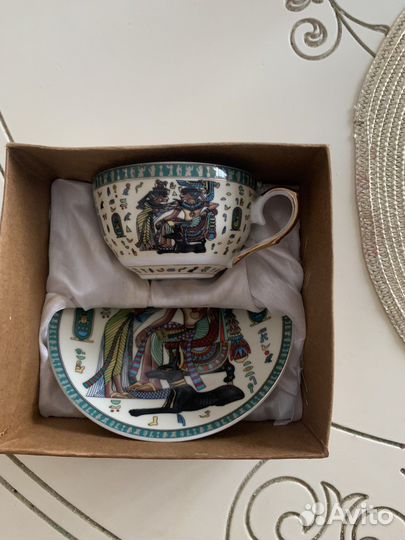Чайная пара Фарфоровый набор чашка тарелка