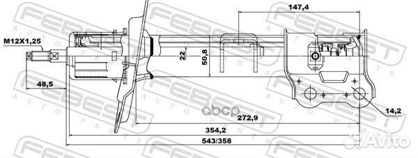 Амортизатор передний правый hyundai IX35/tucson