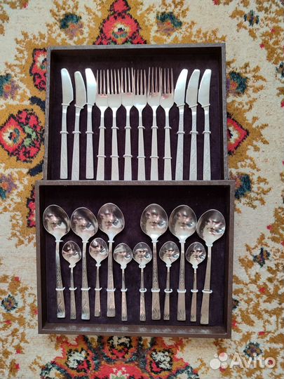Подарочные наборы ложек, вилок и ножей СССР