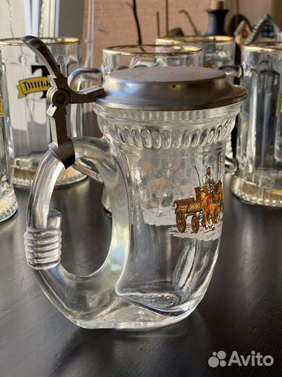 Кружки пивные 7 шт, стопки, рюмки, бокалы