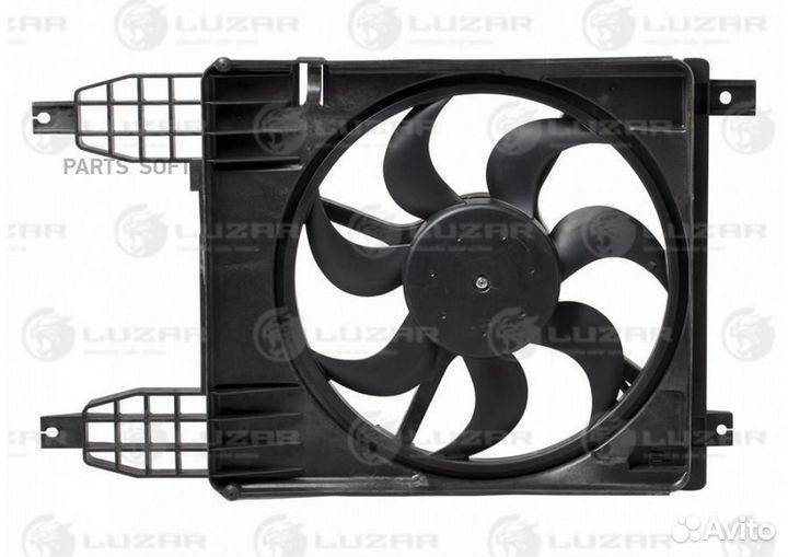 Luzar LFK 0581 Вентилятор рад.охл.двиг.(с кожухом)