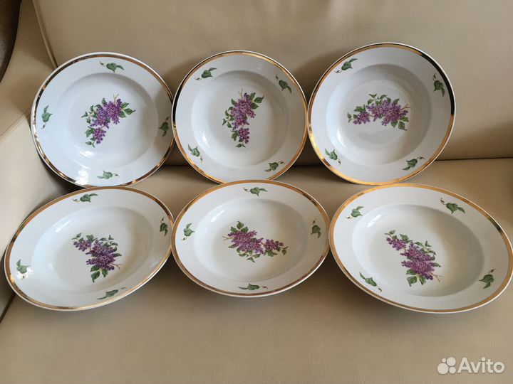 Столовый сервиз сирень дулево винтаж СССР