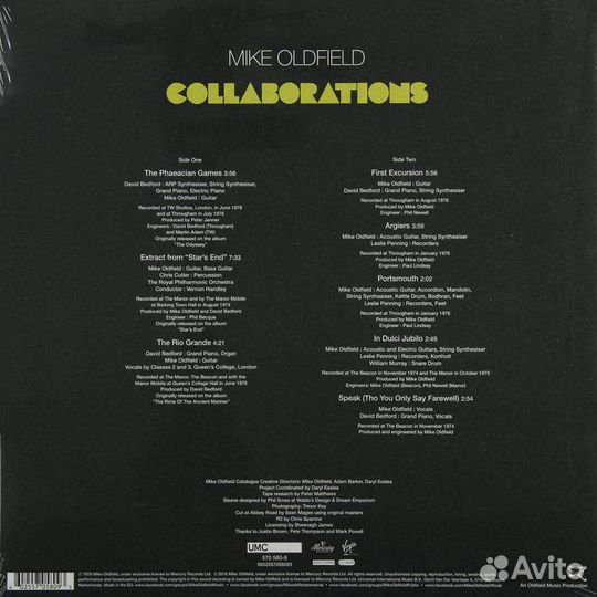Mike oldfield - collaborations (180 GR)