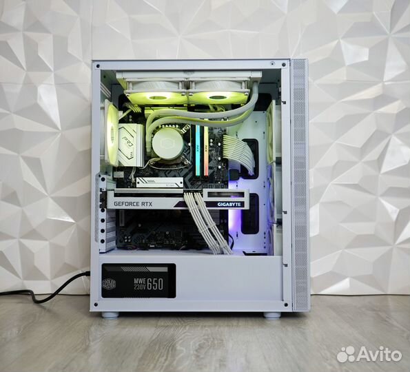 Белые кабеля для моддинга блока питания в оплетке