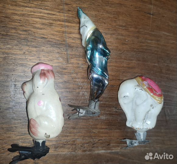 Редкие ёлочные игрушки СССР на прищепке