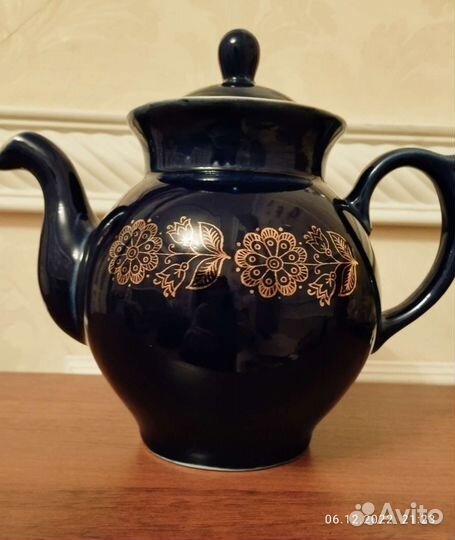 Фарфоровая посуда кобальт с позолотой СССР