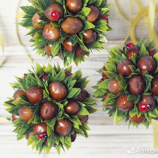 Топиарий ореховый дерево счастья, мини