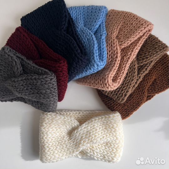 Повязка на голову вязаная