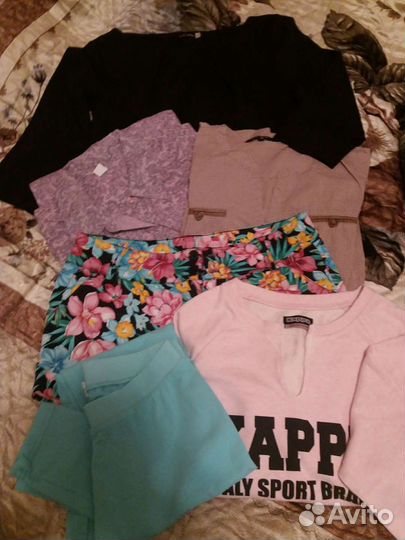 Платья-туники, рубашки, блузки р. 44/46 (пакетами)