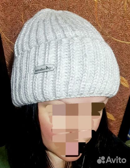 Шапка зимняя женская вязанная