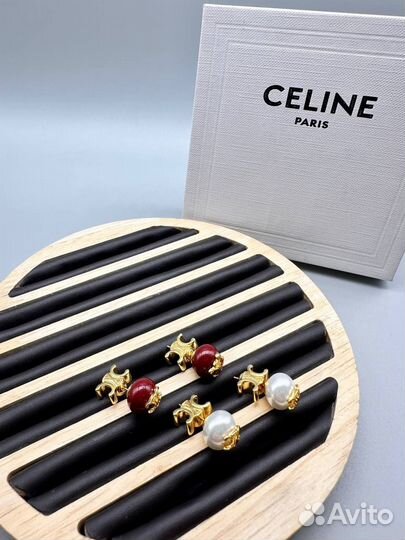 Серьги Celine даойные
